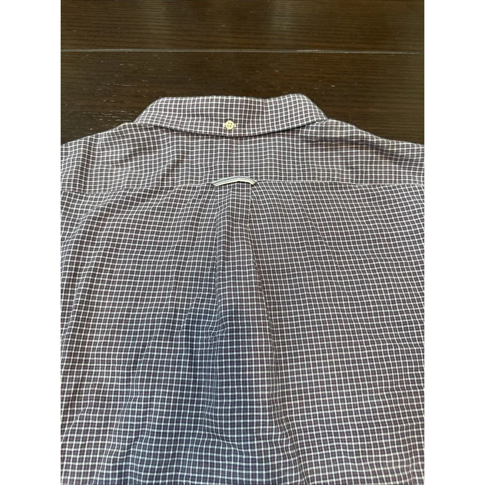 Polo Ralph Lauren Shirt Mens L Blue Check Short Sleeve Button Down Classic